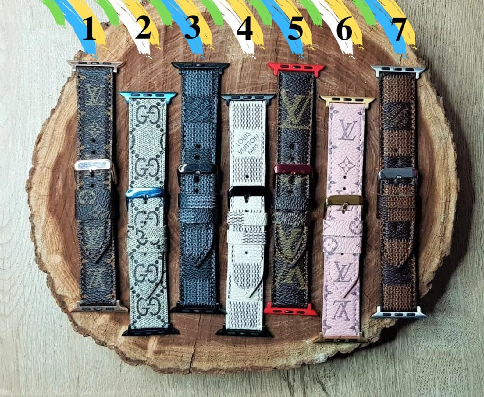 Handmade Leather Repurposed Authentic Apple Watch Band 38/40/41mm 42/44/45mm,Series 7 6 5 4 3 2 1... | Etsy (US)