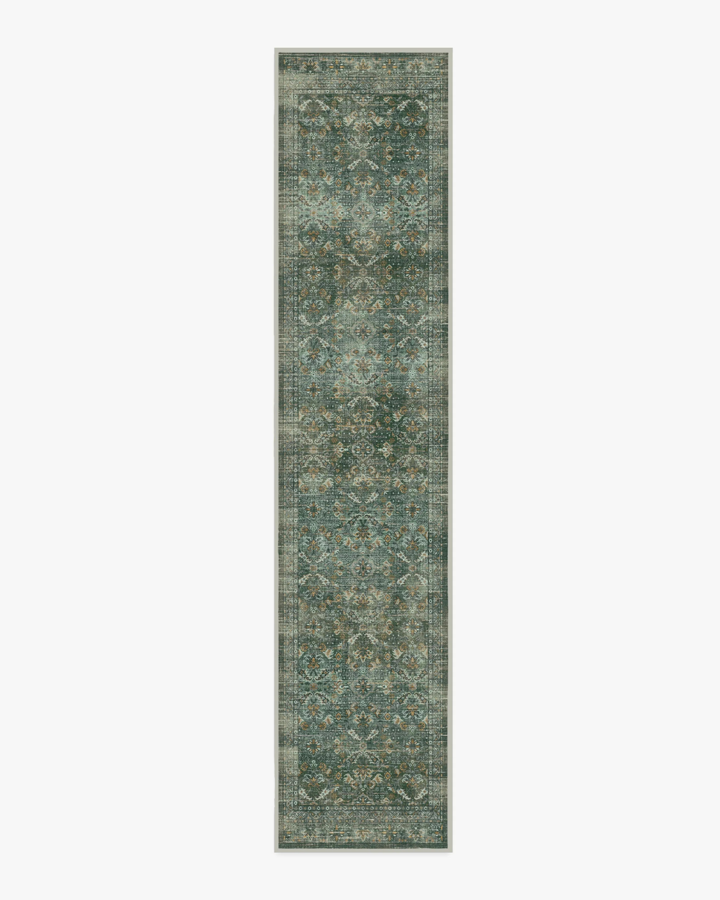 Frances Vintage Teal Blue Tufted Rug | Ruggable