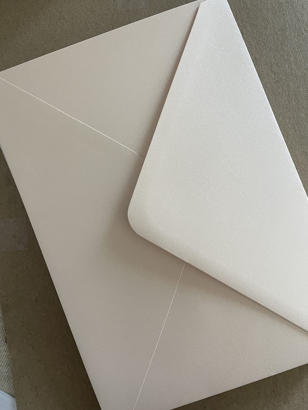 25 PCS Pearl Ivory Envelopes A7 ,5.35 x 7.7 inches, Perfect for 5x7 Wedding Invitation Cards,Birt... | Amazon (US)