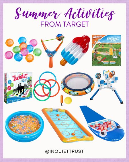 Check out this collection of kids' toys that are perfect for activities this summer: dive rings, a water slides, an inflatable hockey game set, a Nerf Robo Blaster, and more!
#affordablefinds #screenfreeacitivity #outdoorliving #targetfinds

#LTKKids #LTKFindsUnder100 #LTKSeasonal