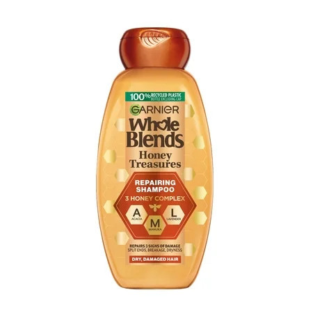 Garnier Whole Blends Honey Treasures Repairing Shampoo For Damaged Hair 12.5 fl oz | Walmart (US)