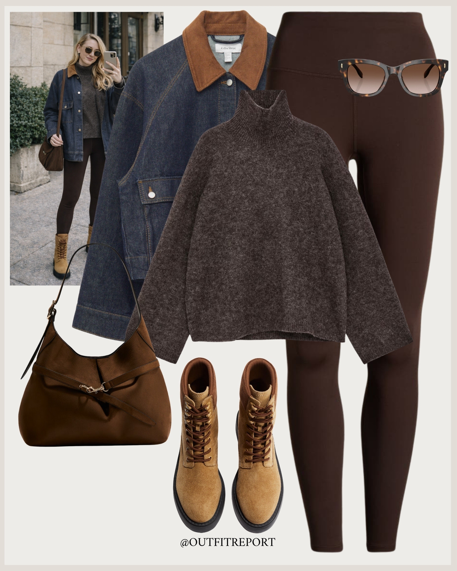 Brown legging outfit 

#LTKeurope #LTKspring #LTKstyletip