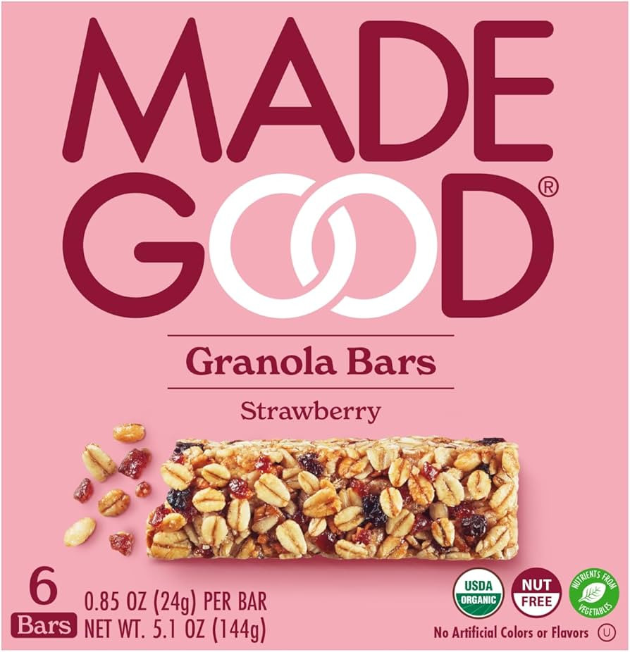 MadeGood Organic Strawberry Granola Bar 6 Count, 0.85 OZ | Amazon (US)