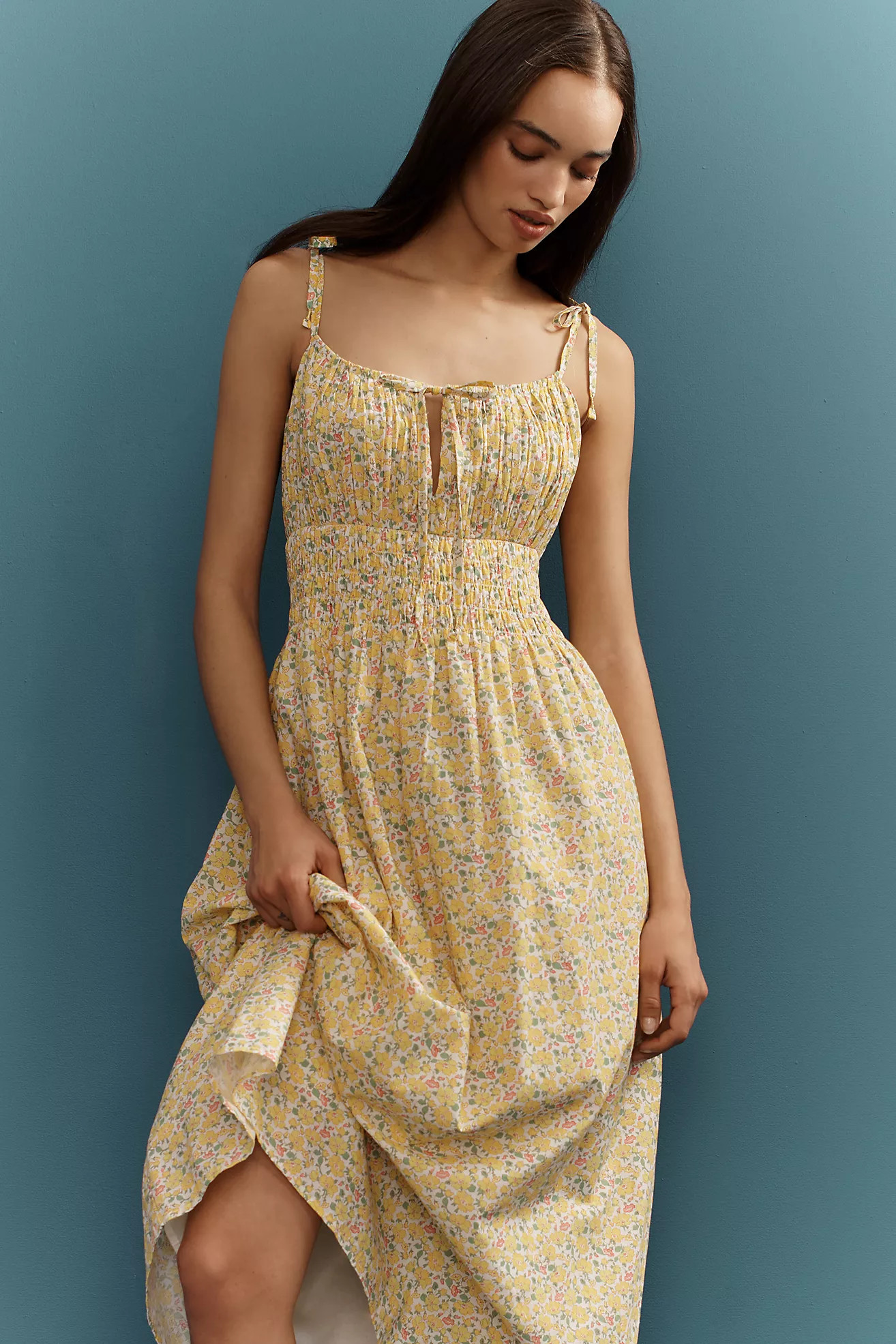 Love The Label x Liberty London Smocked Midi Dress | Anthropologie (US)