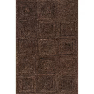 RUGS USA Lauren Liess Juniper Tiled Jute Dark Brown 3 ft. x 5 ft. Indoor/Outdoor Patio Rug SVRD01... | The Home Depot