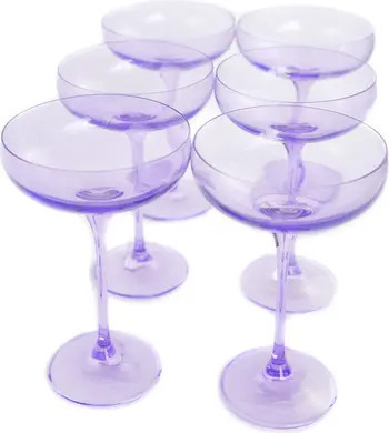 Estelle Colored Glass Set of 6 Stem Coupes | Nordstrom | Nordstrom