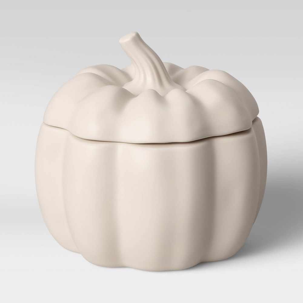 17.1oz Stoneware Pumpkin Soup Bowl White - Threshold | Target