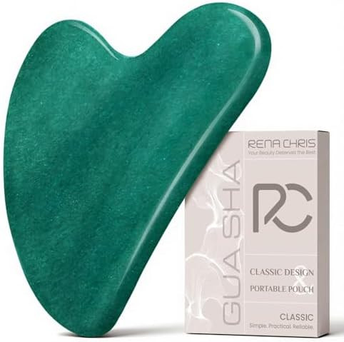Rena Chris Gua Sha Facial Tools: Jade Stone Guasha Tool for Face Acupuncture Therapy, Facial Mass... | Amazon (US)