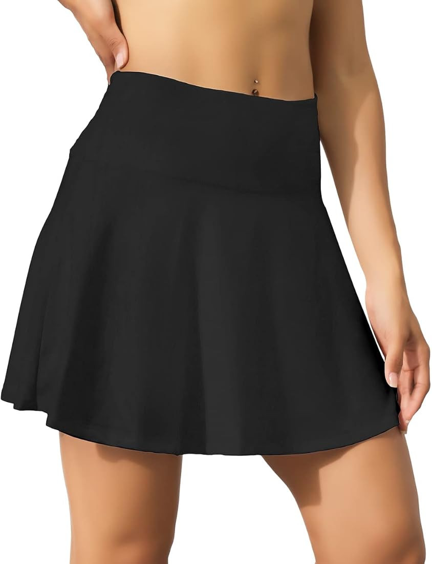 ALONG FIT Skorts Women with Not Ride Up Grippers, Tennis Skirt with 3 Pockets, Golf Skirt with Li... | Amazon (CA)