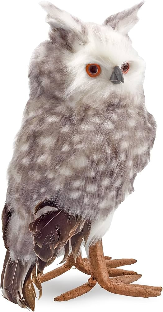 Fake Stuffed Owl Figure (Gray Spotted), for Craft, Halloween Prop or Christmas Tree Topper | Amazon (US)