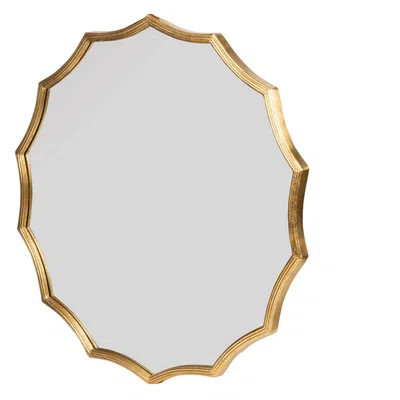 Round Sunburst Wall Mirror With Gold Finish | Wayfair North America