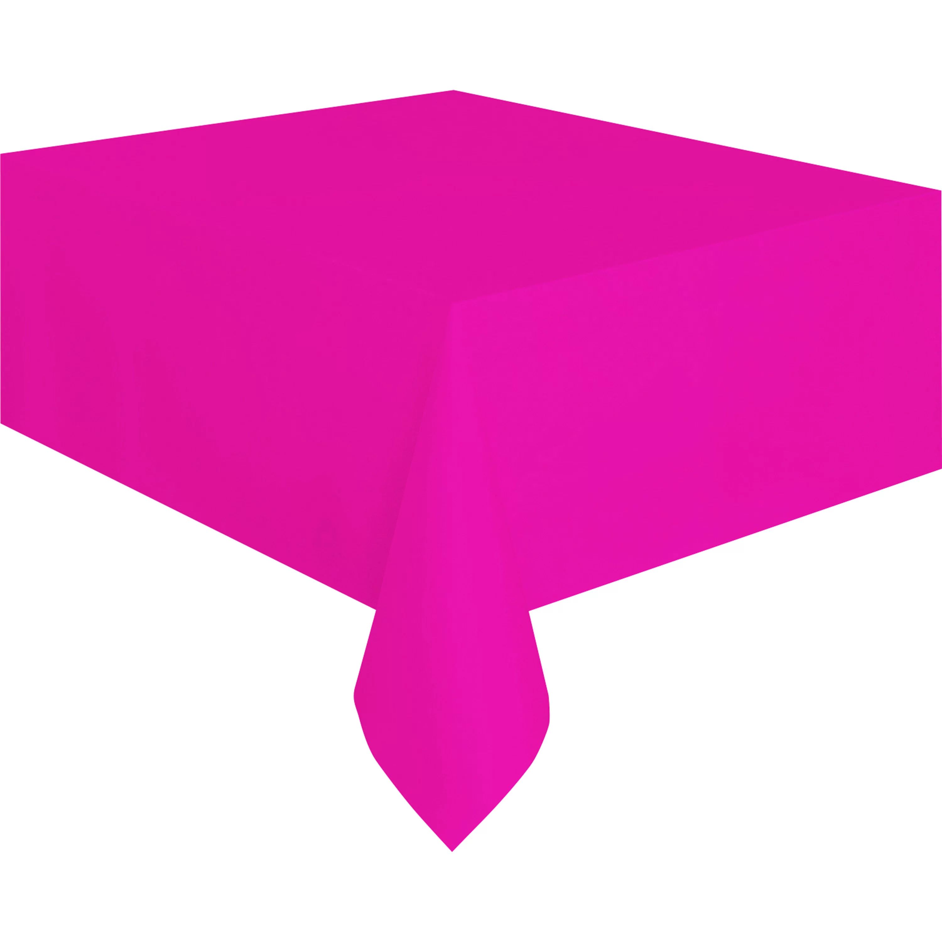 Way to Celebrate! Neon Pink Plastic Party Tablecloth,108in x 54in - Walmart.com | Walmart (US)