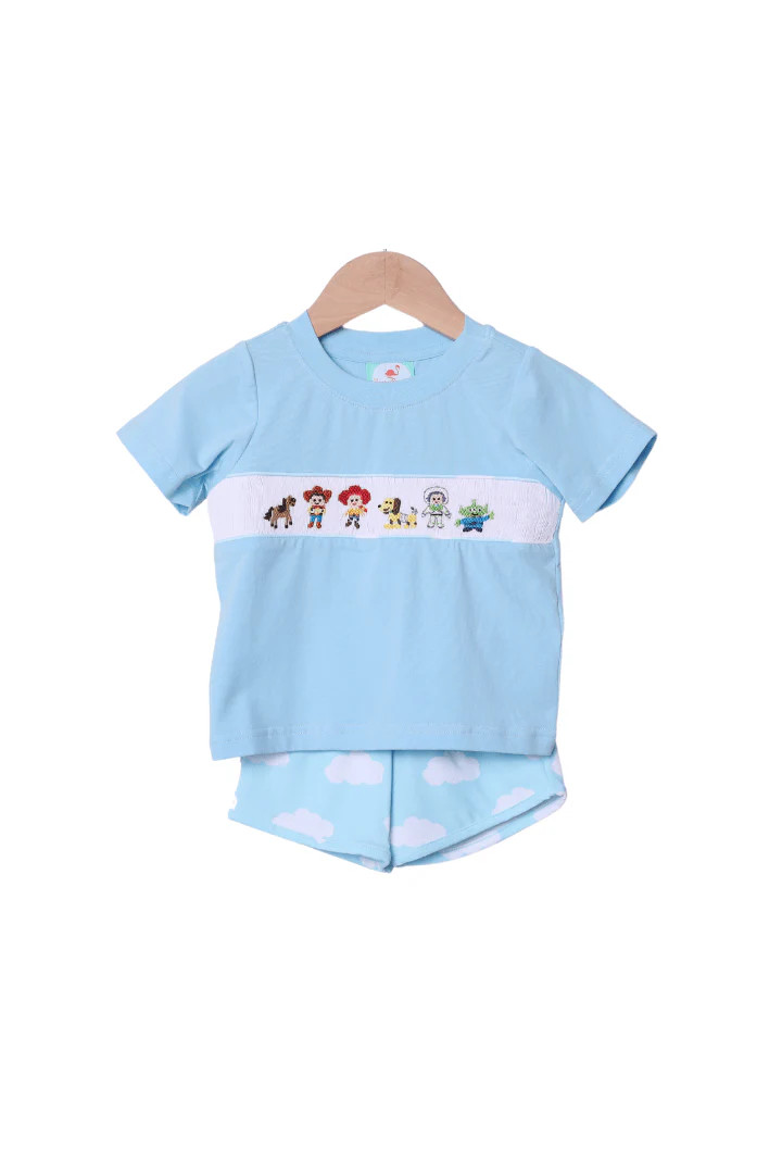 Smocked Cowboy and Friends Cloud Set | The Smocked Flamingo