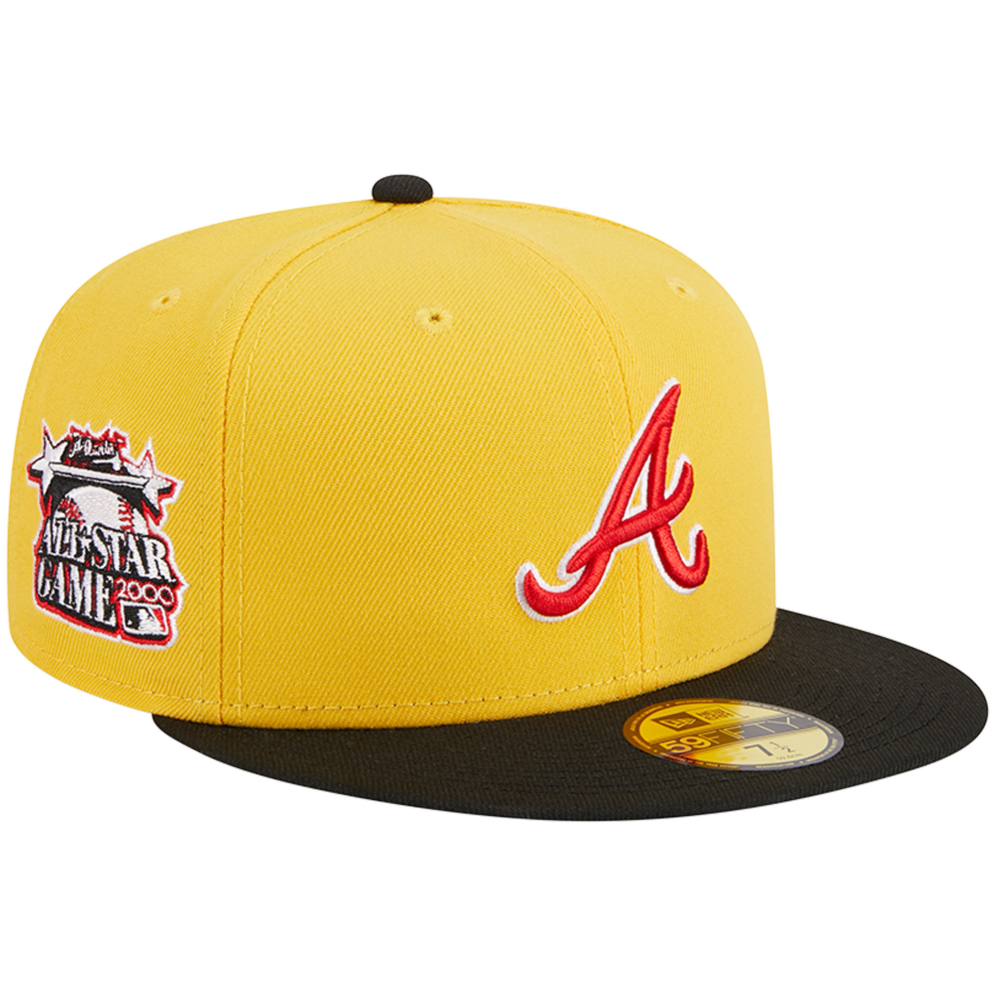 Men's New Era Yellow/Black Atlanta Braves Grilled 59FIFTY Fitted Hat | Fanatics