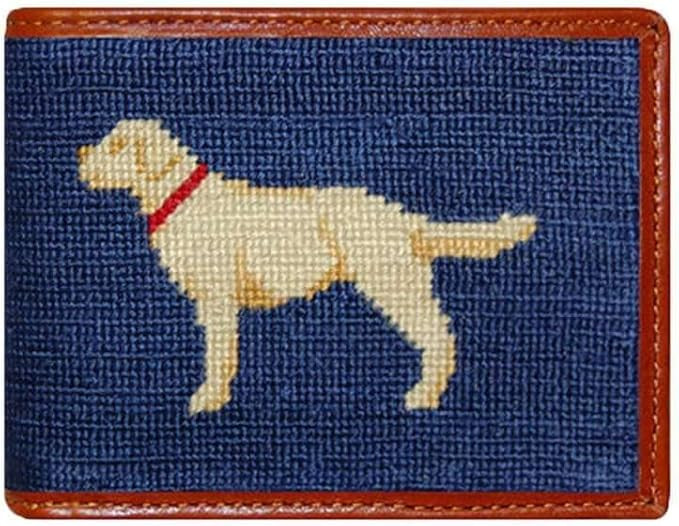 Yellow Lab Needlepoint Wallet in Blue by Smathers & Branson | Amazon (US)