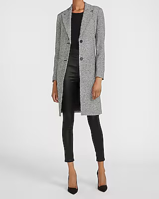 Houndstooth Two Button Car Coat | Express
