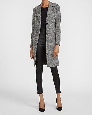 Houndstooth Two Button Car Coat | Express