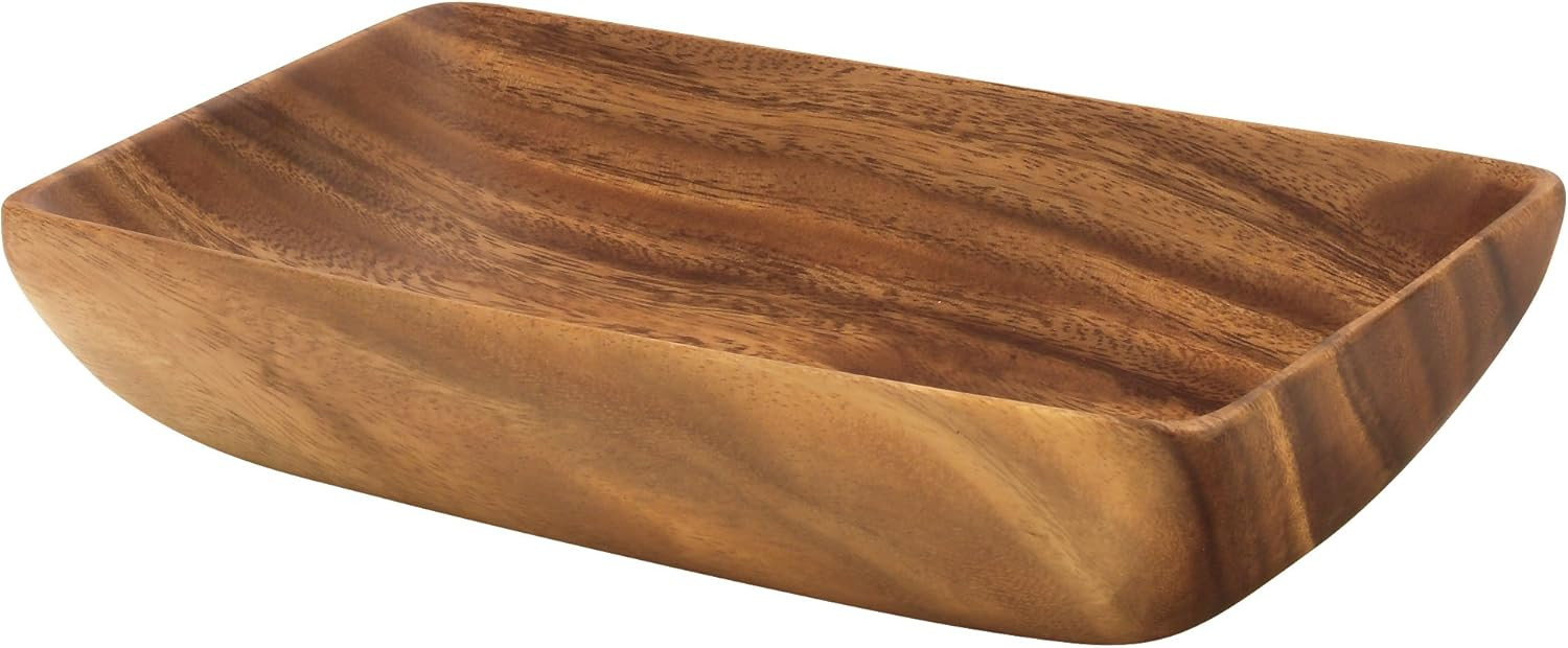 Pacific Merchants Acaciaware 10- by 6- by 2-Inch Acacia Wood Rectangle Serving/Salad Bowl | Amazon (US)