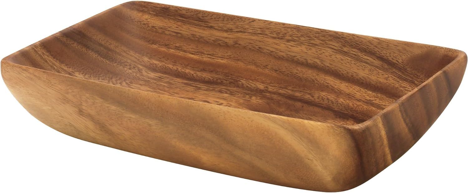 Pacific Merchants Acaciaware 10- by 6- by 2-Inch Acacia Wood Rectangle Serving/Salad Bowl | Amazon (US)