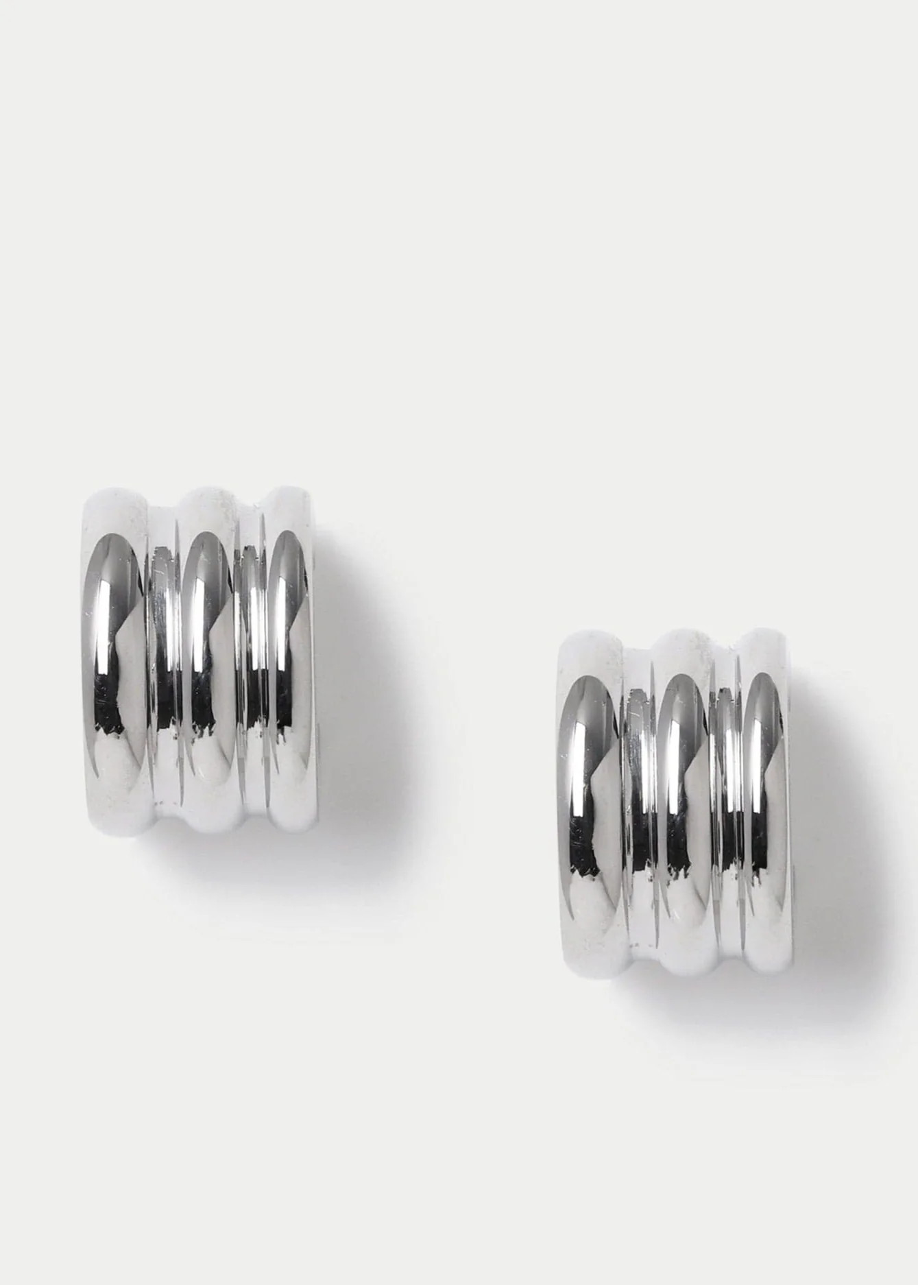 RIDGE HOOP EARRINGS - SILVER PLATED | WAT The Brand