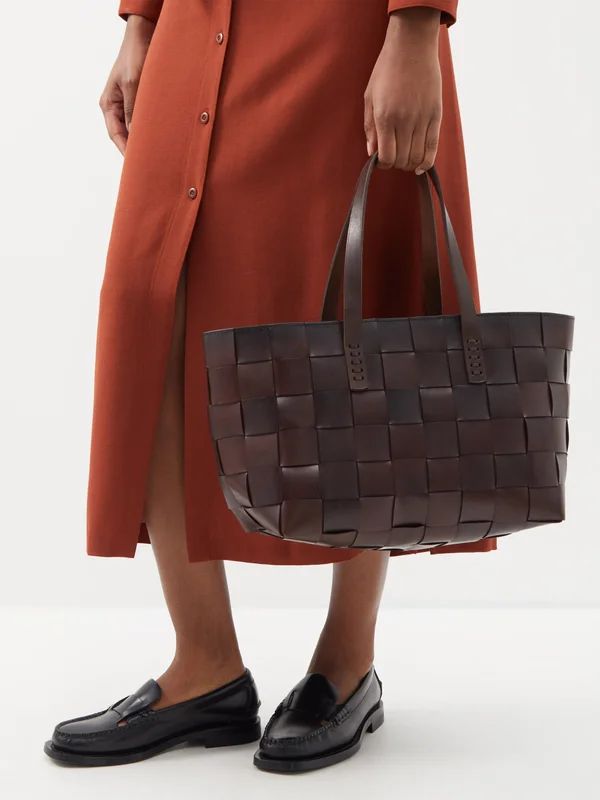 Japan woven-leather tote bag | Dragon Diffusion | Matches (UK)