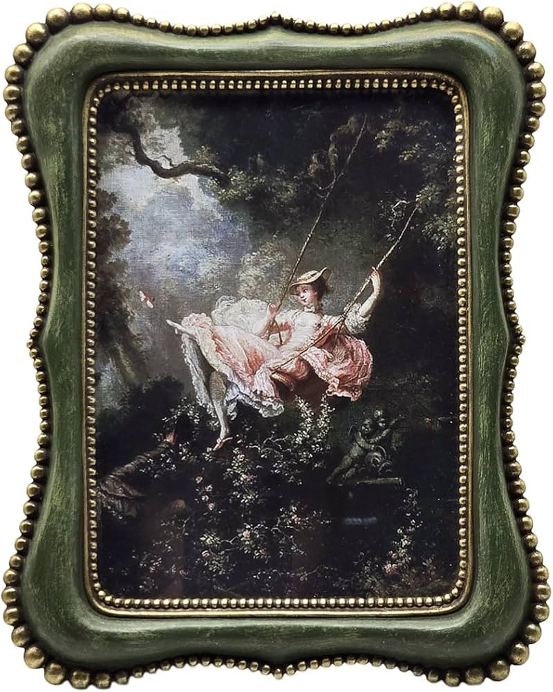 5x7 Vintage Picture Frame, Antique Green Ornate Photo Frame, for Tabletop and Wall Display, Decor... | Amazon (US)