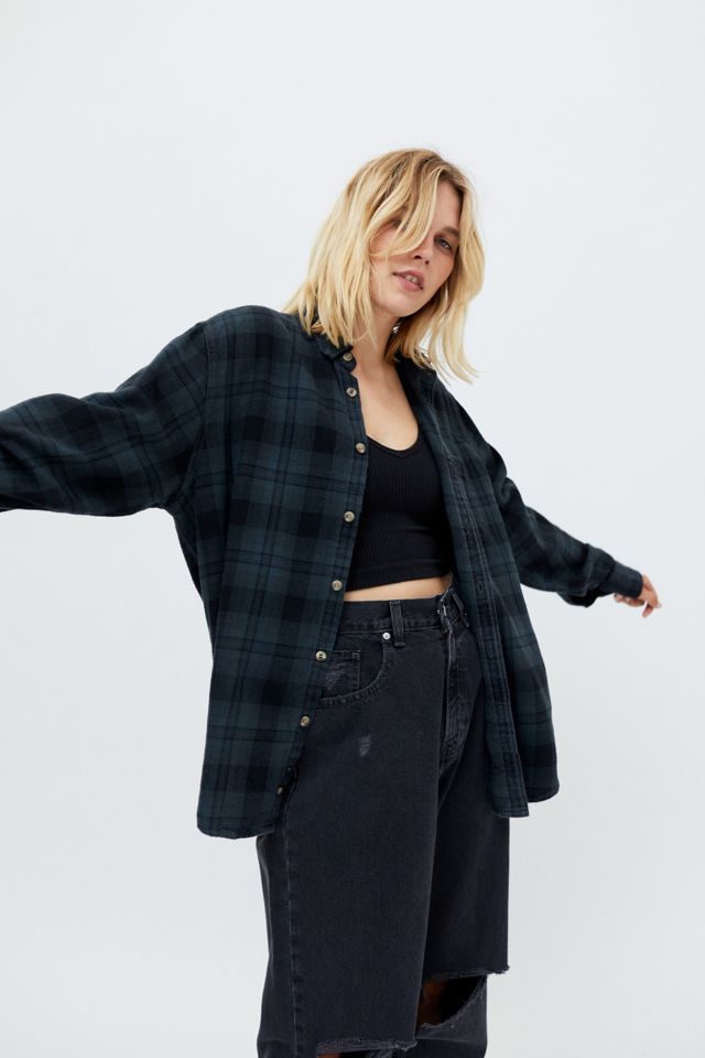 Urban Renewal Recycled Overdyed Flannel Shirt | Urban Outfitters (US and RoW)