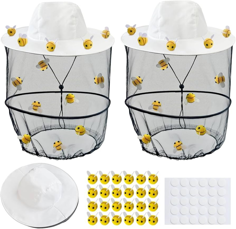 Apragaz 56pcs Bee Keeper Costumes Adult, Cute Couples Halloween Beekeeper Costumes with 2 Beekeep... | Amazon (US)