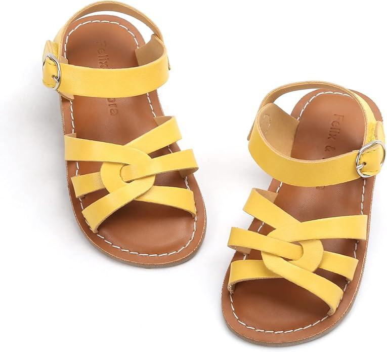 Felix & Flora Toddler Girl Sandals - Little Girl Easter Summer Dress Shoes Lightweight Open Toe B... | Amazon (US)
