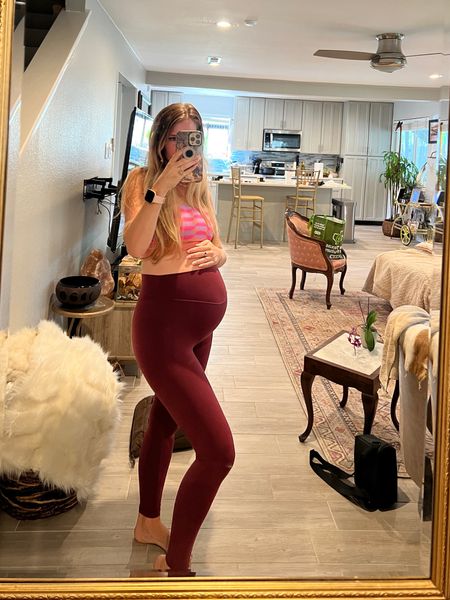 These are 100% the BEST LEGGINGS on the planet. They are non maternity-I just sized up. I am usually an XS but can also fit into a Small, so I went with the small and they fit my 30 week bump so well. I’m not kidding, they feel like butter, so stretchy and smooth. I’ll be able to wear them post bump. I got the maternity ones too in an XS and I prefer the Cloud II over them  

#LTKunder100 #LTKbump #LTKfamily