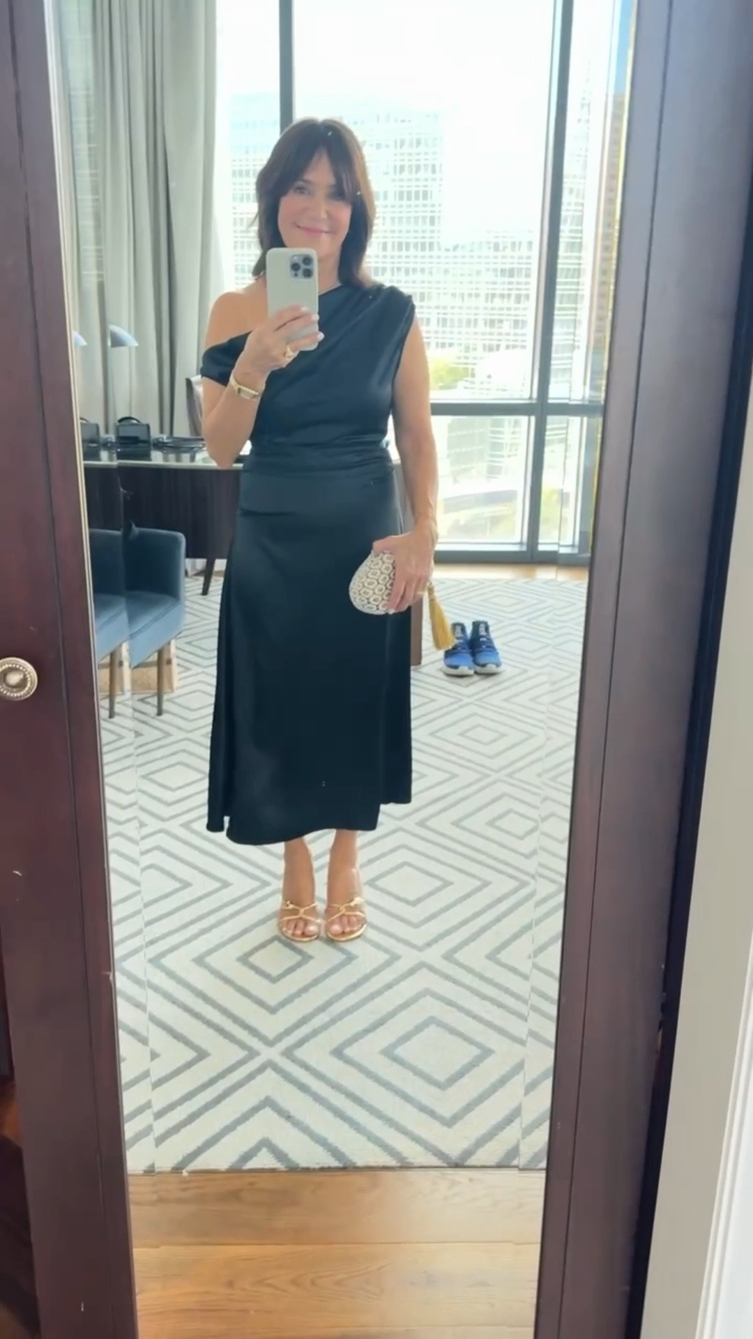 Wedding ready in my favorite Staud dress 🖤 Fit runs true to size

#LTKOver40 #LTKWedding #LTKootd