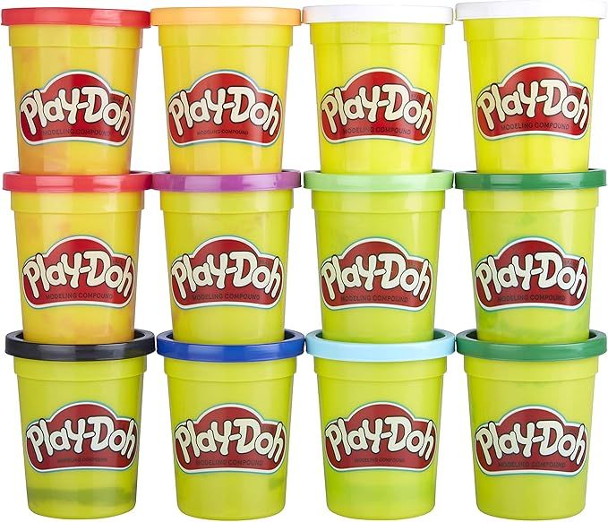Play-Doh Bulk Winter Colors 12-Pack of Non-Toxic Modeling Compound, 4-Ounce Cans | Amazon (US)