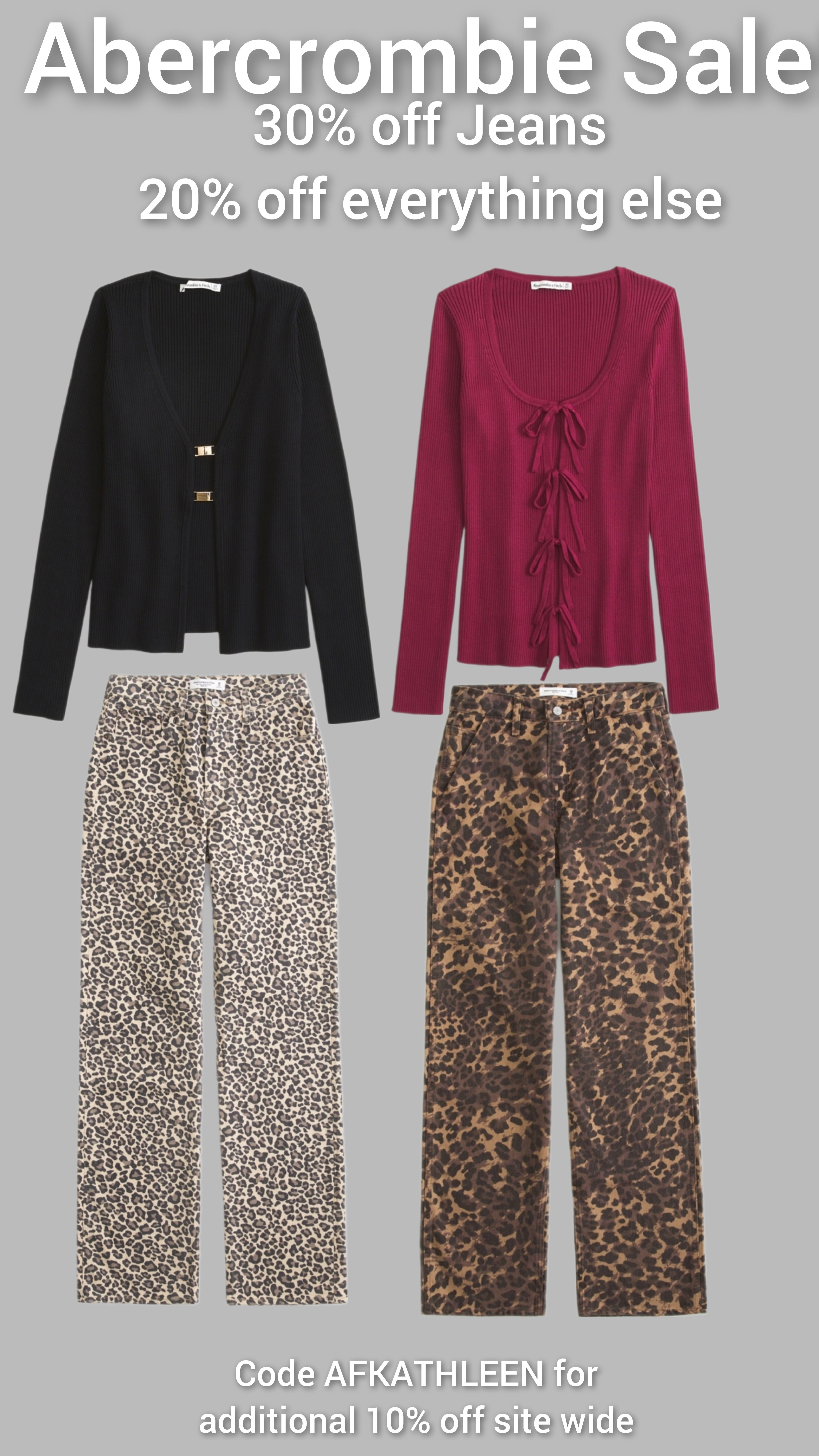 Last Day for 30% off Jeans and 20% off everything else! Plus code AFKATHLEEN for an additional 15% off purchase

#LTKSeasonal #LTKSaleAlert #LTKStyleTip