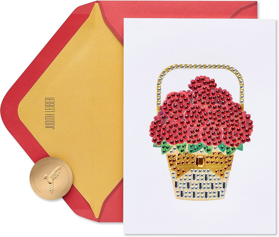 Papyrus Judith Leiber Blank Card for Her (Gemmed Rose Basket) | Amazon (US)