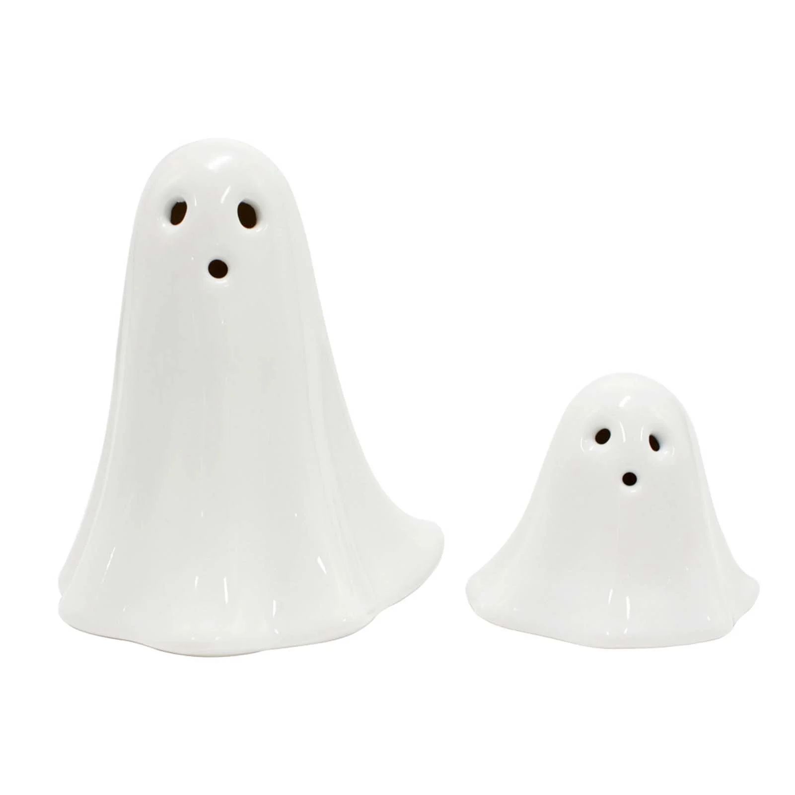 QDJZ 2Pcs Halloween Ghost Night Lights White Ceramic Ghost Ornaments with LED Lights Spooky Hallo... | Walmart (US)