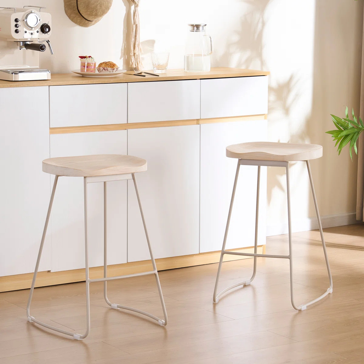 Dodger Solid Wood Stool (Set of 2) | Birch Lane