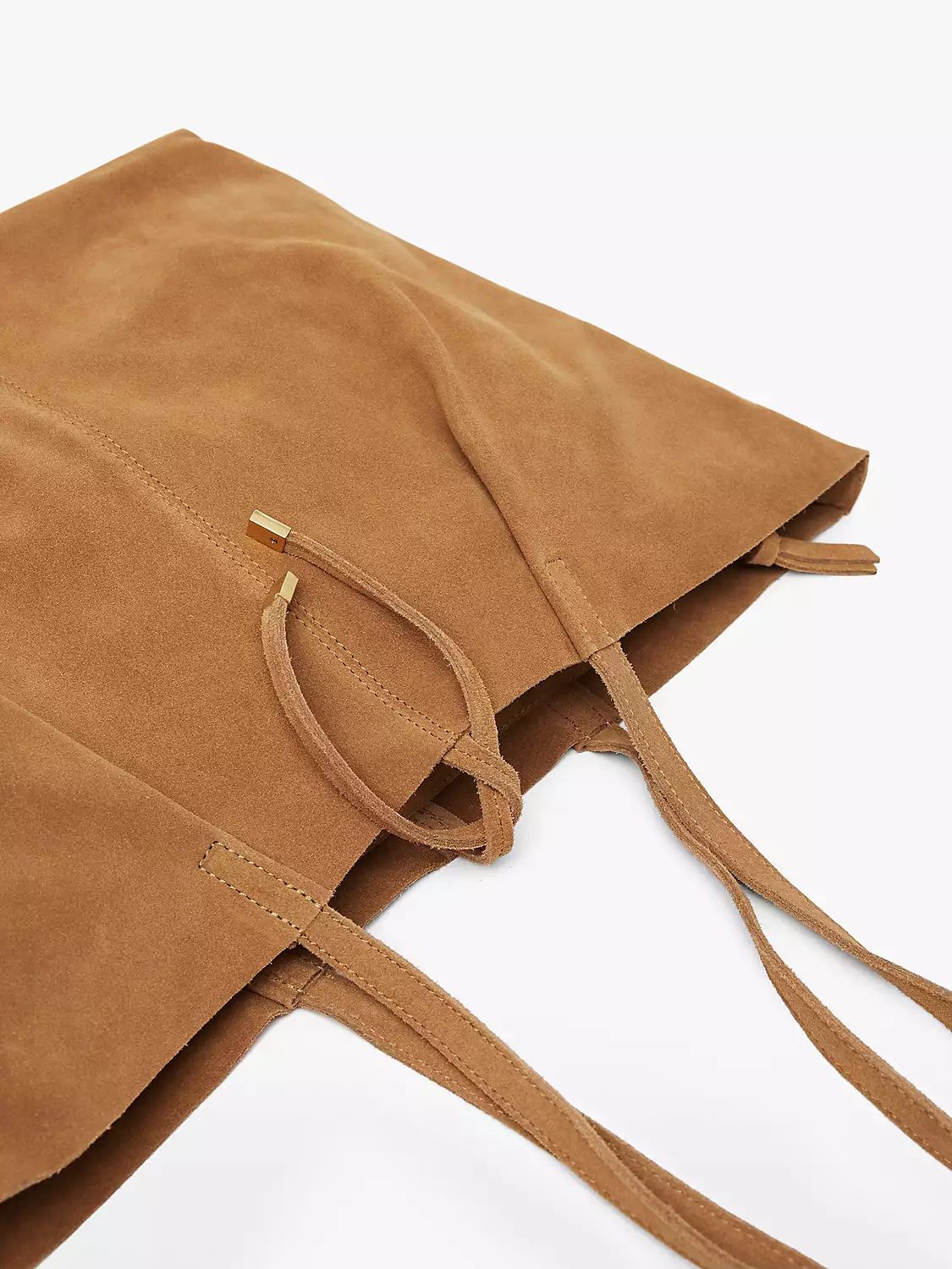 Mango Sonia Suede Tote Bag, Brown | John Lewis (UK)