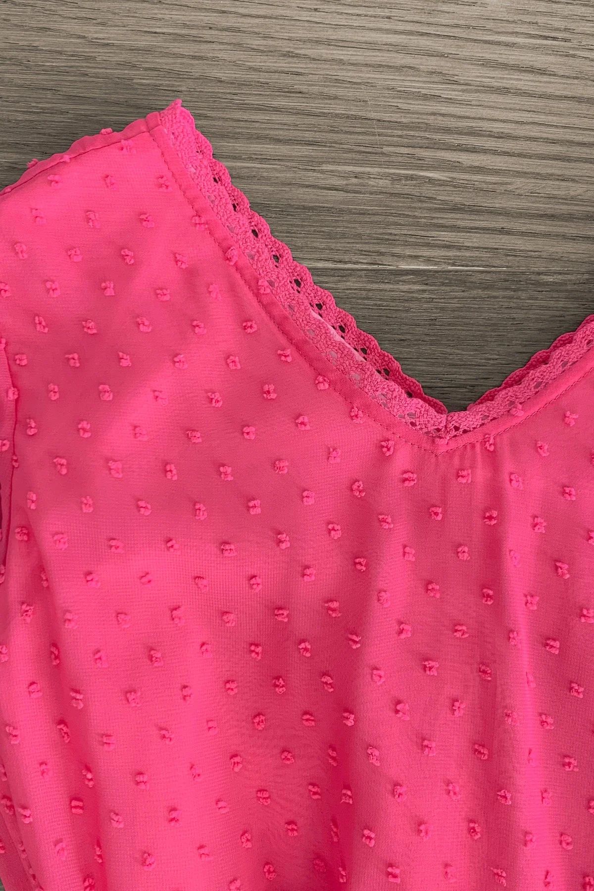 Mom & Me - Hot Pink Swiss Dot Dress | Sparkle In Pink