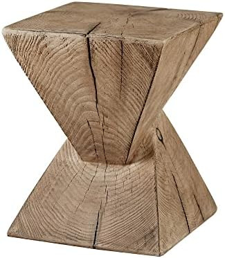 Amazon.com: Ball & Cast Faux Wood Stump End Table Concrete Accent Side Table MgO Sofa Table Stand... | Amazon (US)