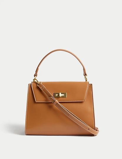 Faux Leather Top Handle Tote Bag | M&S Collection | M&S | Marks & Spencer IE