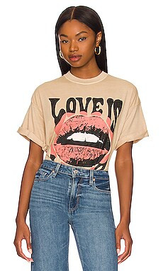 Girl Dangerous Love is Louder Tee in Sand from Revolve.com | Revolve Clothing (Global)