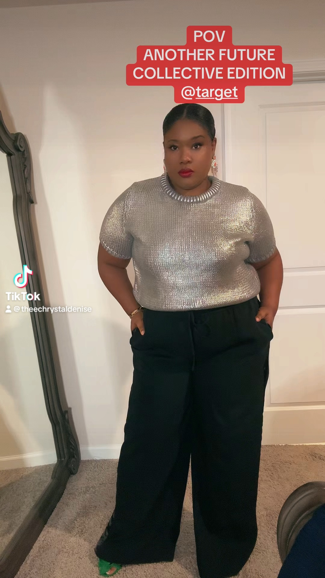 Shimmery sweater and track pantss

#LTKStyleTip #LTKSeasonal #LTKPlusSize