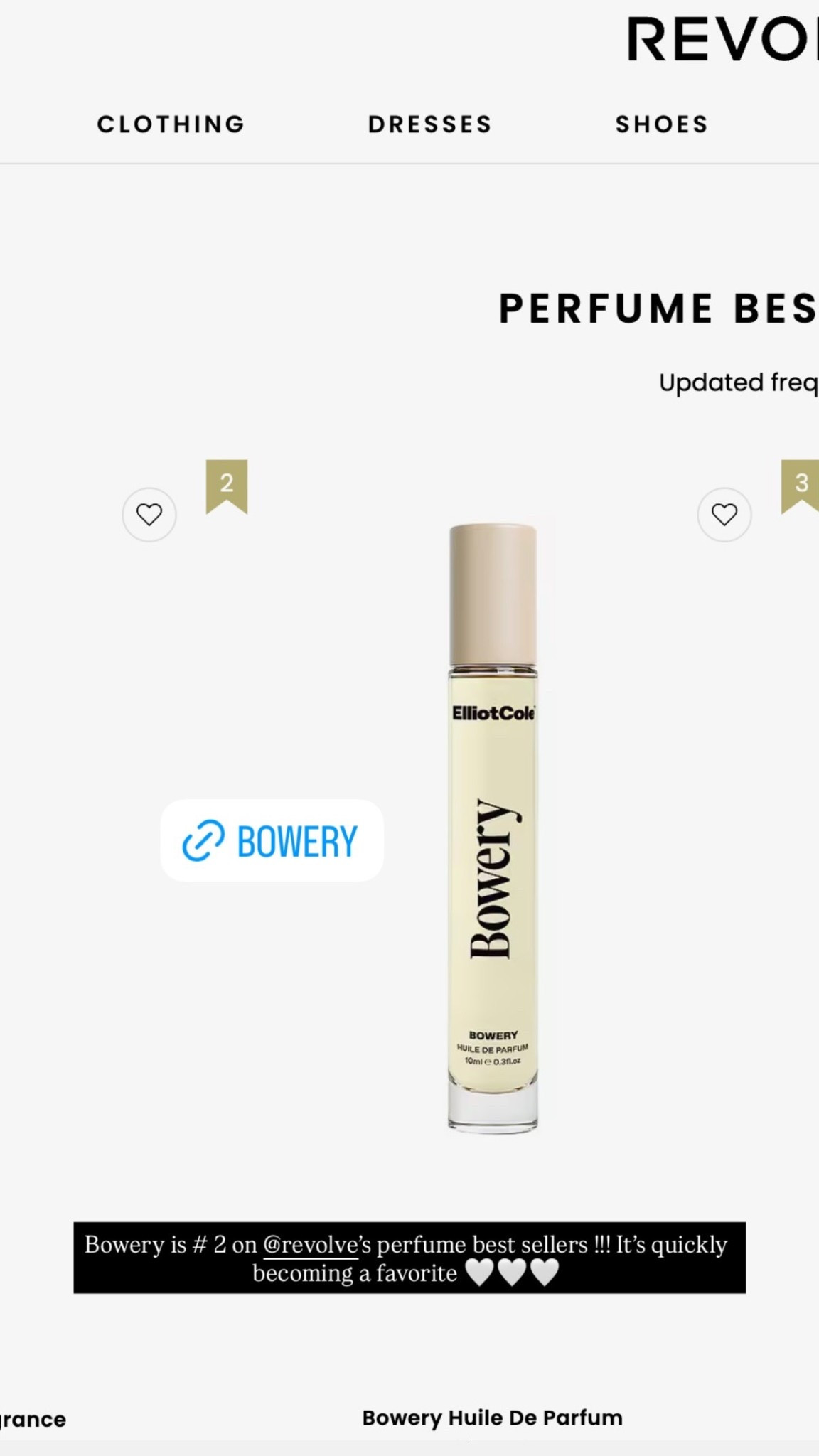 Bowery is #2 on Revolve’s perfume best sellers! Go grab yours now 🫶🏻🥹

#LTKBeauty #LTKFindsUnder100 #LTKFindsUnder50