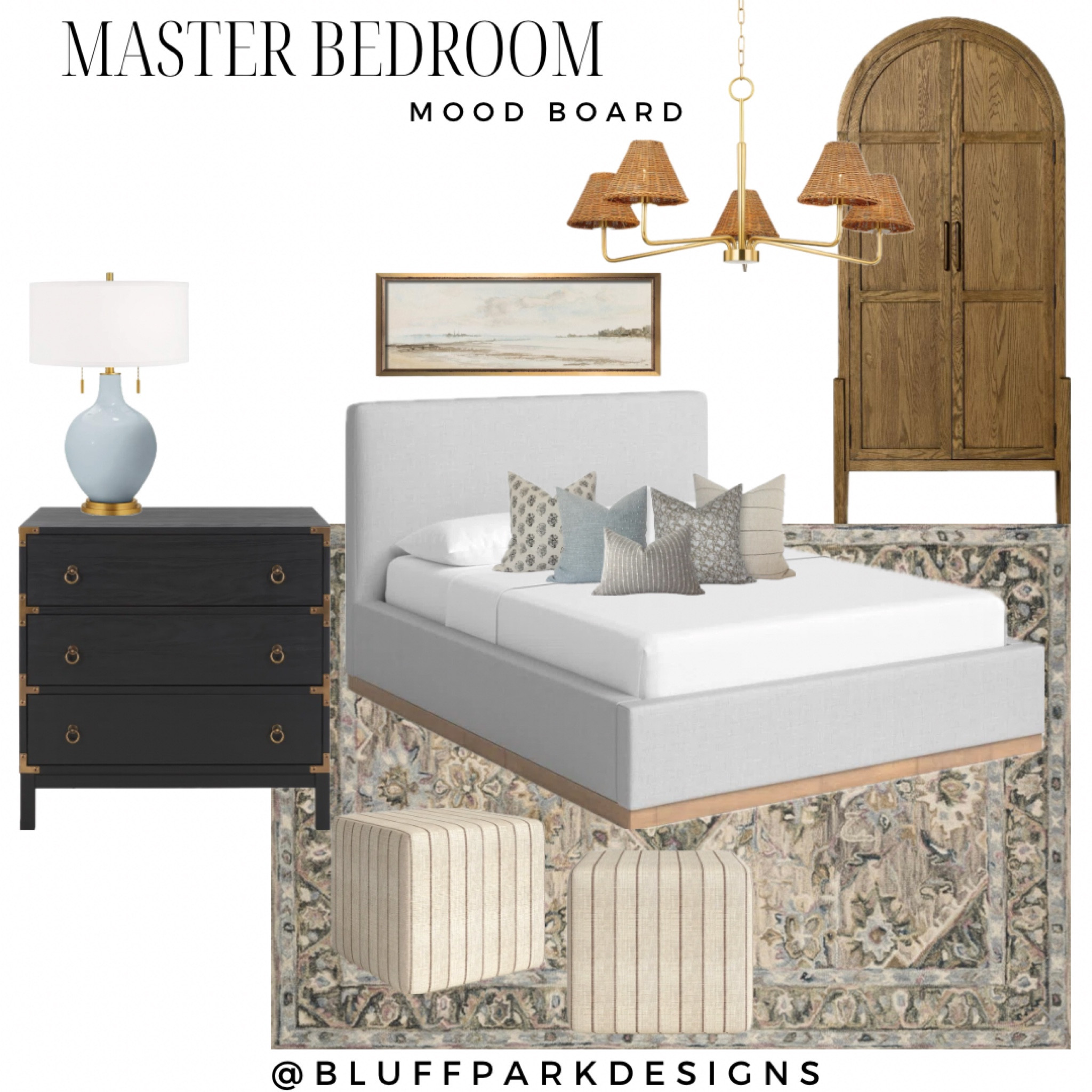 •Master Bedroom Mood Board•

Bedroom, Master Bedroom, Coastal Bedroom, Bedroom Decor, Bedroom Design, Bedroom Inspiration, Bedroom Ideas, Design, Interior Design, Mood Board, Bed, Rug, Wall Art, Nightstand, Lamp, Bedroom Lighting, Cabinet, Arched Cabinet, Pillows, Throw Pillows, Ottoman, Shop

#LTKhome #LTKsalealert #LTKstyletip
