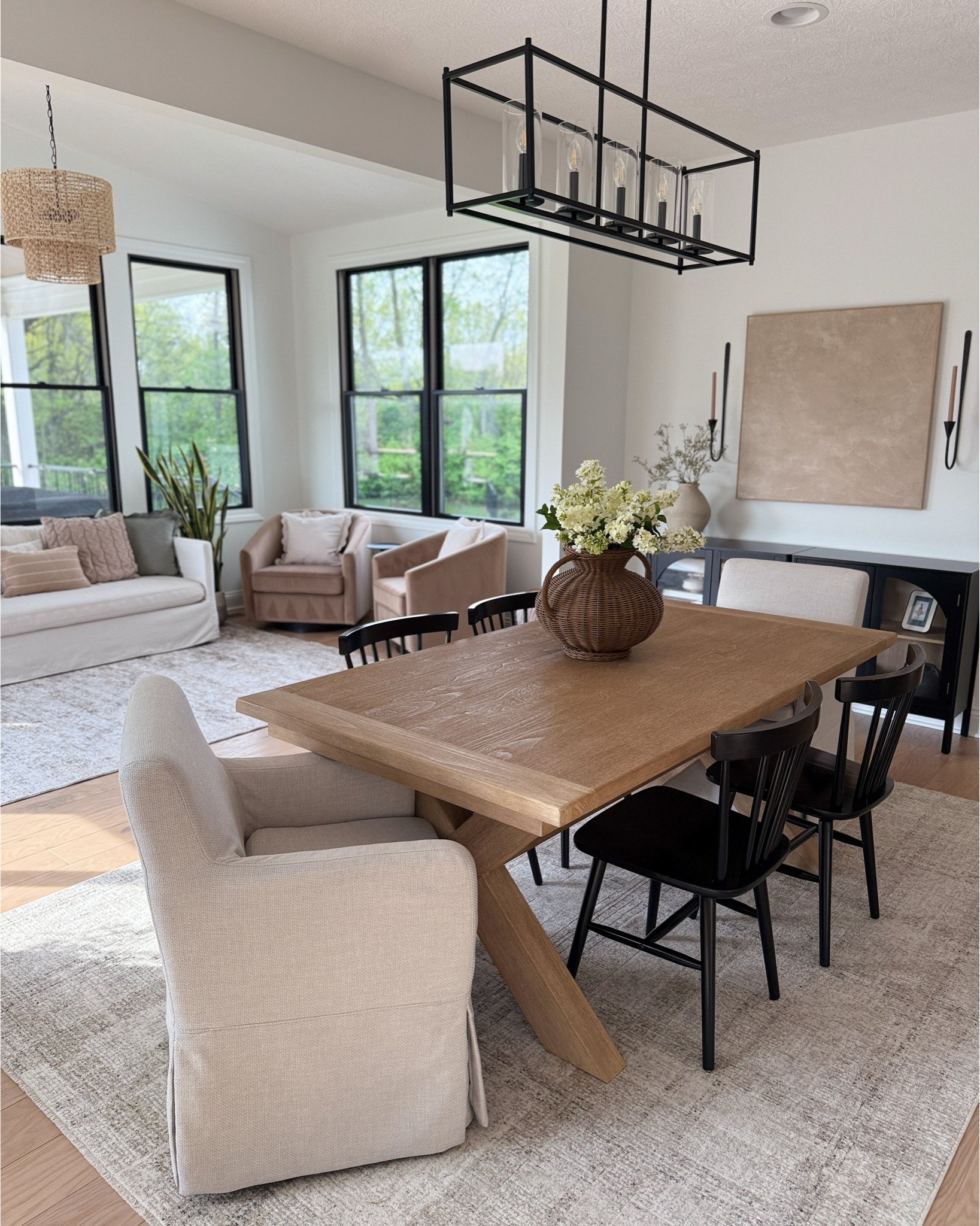 we did a rug swap to get these two adjacent rugs both neutral and complimentary 🤍 

dining room refresh, sunroom, neutral area rugs, summer refresh 

#LTKSeasonal #LTKStyleTip #LTKHome