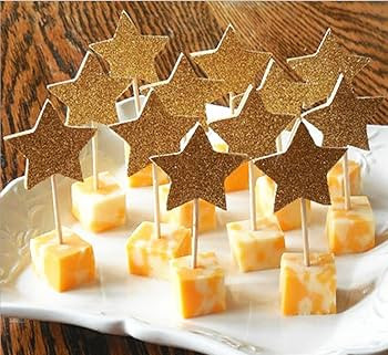 Mefuny 40 Pieces Gold Little Star Cupcake Toppers ,Food Picks Baby Shower Decor and Cupcake Party... | Amazon (US)