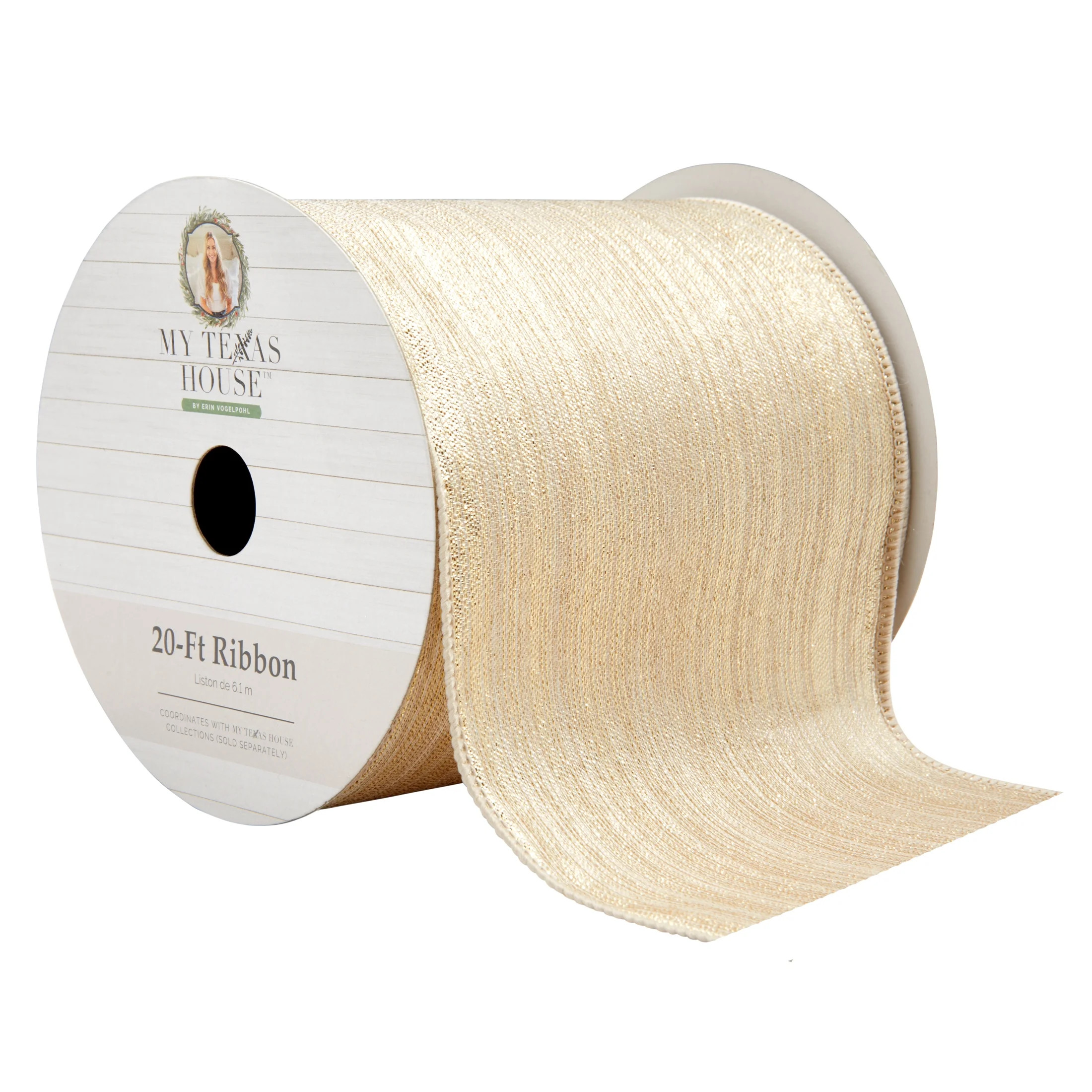 My Texas House Gold Polyester Ribbon, 20 ft | Walmart (US)