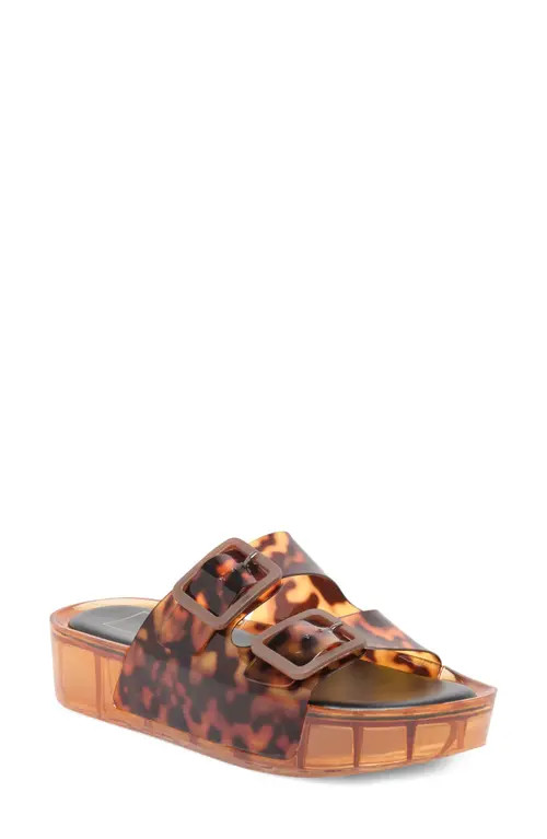 Dolce Vita Julio X Platform Sandal in Tortoise Vinyl at Nordstrom, Size 5 | Nordstrom