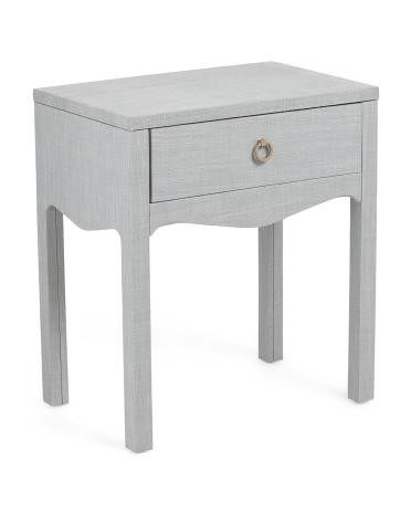 23x26 Linen Wrapped Swoop Side Table | TJ Maxx