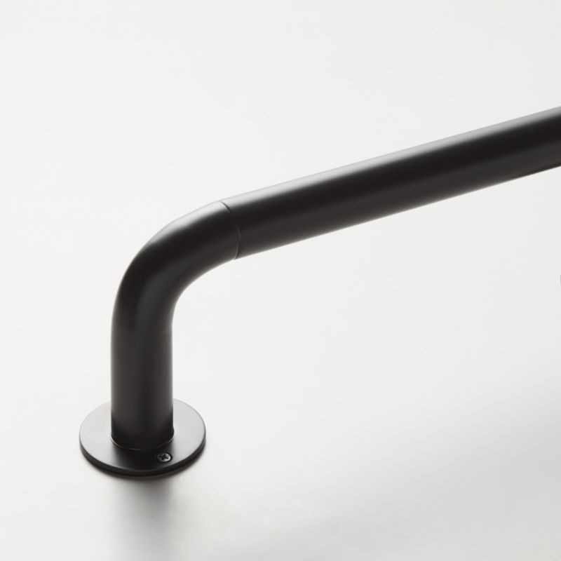 Matte Black Blackout Curtain Rod 28"–48"x1.25" + Reviews | CB2 | CB2